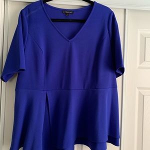 Royal blue peplum top